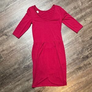 Only Hearts Vibrant Pink Long Sleeve Dress